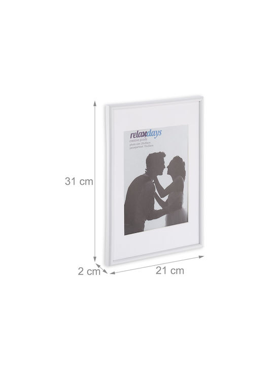 Set 2 Photo Frames 20x30 Cm White Relaxdays