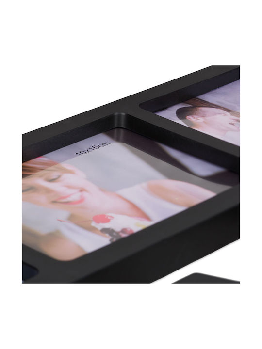 Колажна рамка за снимки 10 изображения 36.5 X 72 X 2 см черна Relaxdays