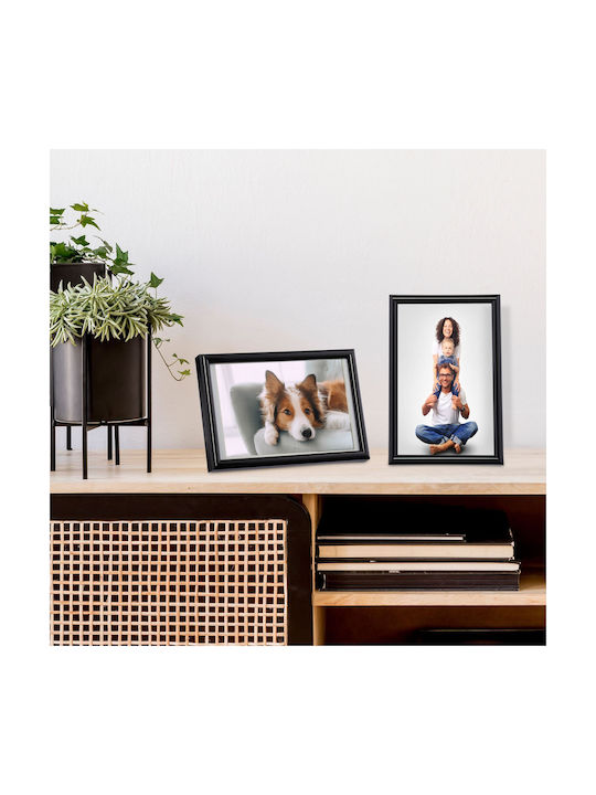 Set 2 Photo Frames Dimensions 15.5 X 11 X 8.5 Cm Black Relaxdays