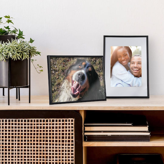 Set 2 Photo Frames 20x30 Cm Black Relaxdays