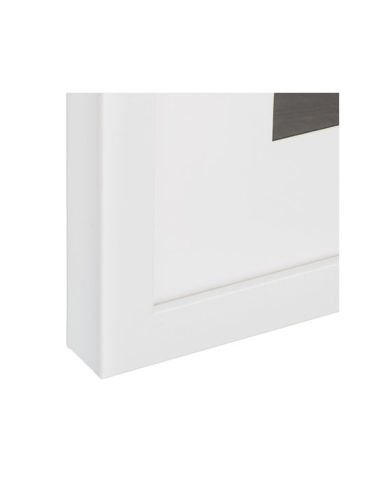 Set 2 Photo Frames Wall Table 41 X 41 X 2.5 Cm Plastic Glass White