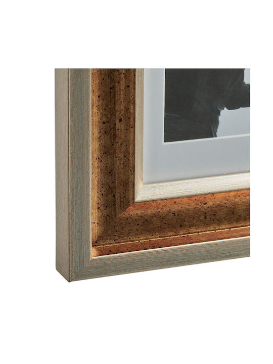 Set 2 Fotorahmen Wand Tisch 13x18 Gold Kunststoff Glas