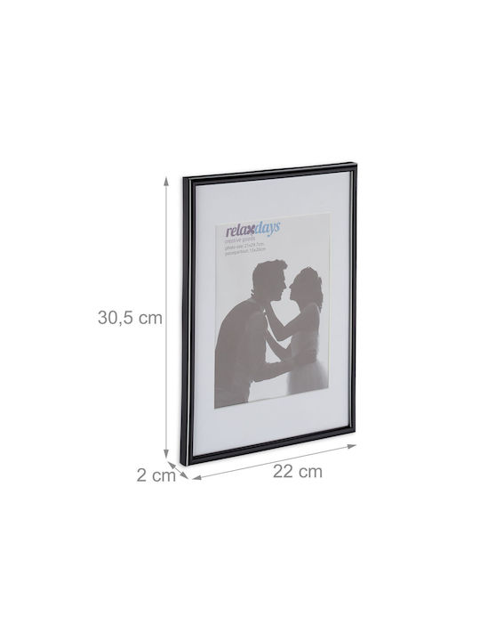 Set 2 A4 Photo Frames Black Relaxdays