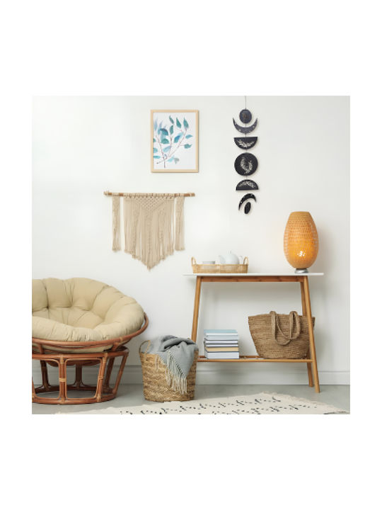 Ghirlandă Decorativă de Perete cu Luni din Lemn Boho