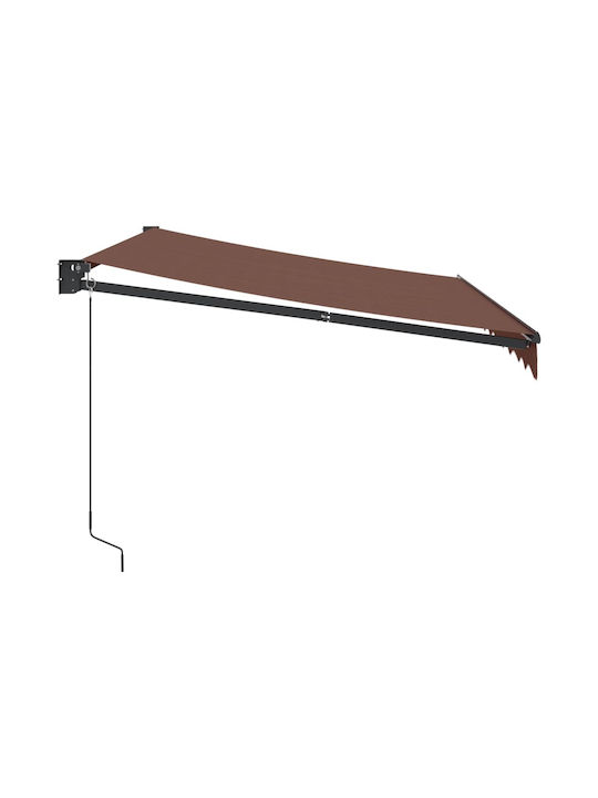 vidaXL Τέντα Βεράντας με Led Καφέ 3x2.5m