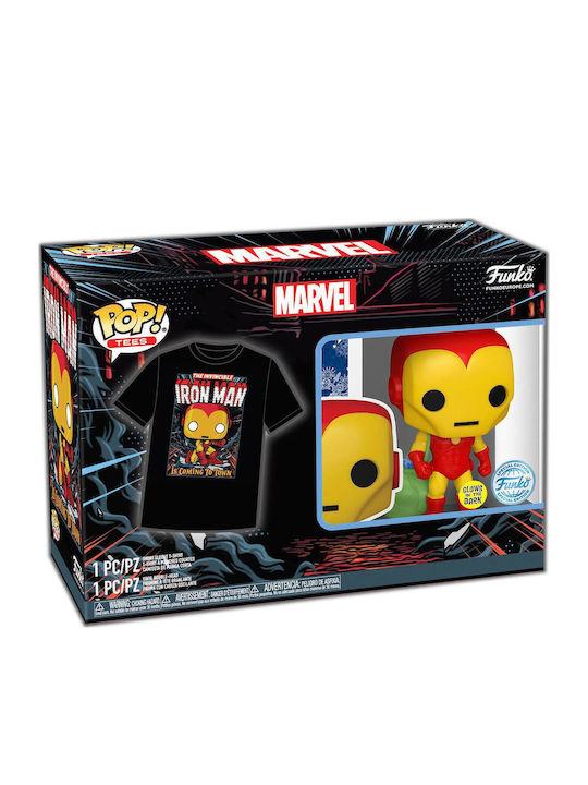 Funko Pop! Tees Marvel: Iron Man Glows in the Dark Special Edition Funko Pop! Tees Marvel: Iron Man Glows in the Dark Special Edition
