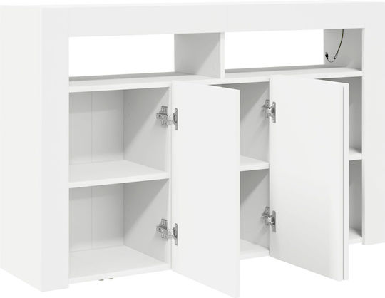 Wooden Sideboard Weiß 116x30x75cm