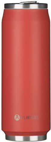 Les Artistes Pull Can'it Ποτήρι Θερμός Ανοξείδωτο BPA Free 500ml Cherry Mat με Επιστόμιο και Καλαμάκι
