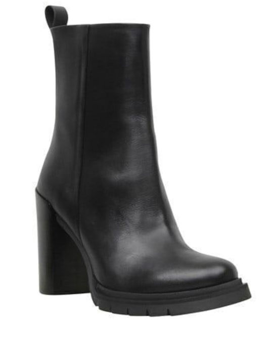 Leather Women's Ankle Boots Black
