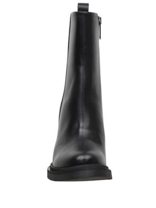 Leather Women's Ankle Boots Black