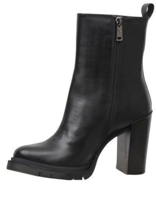 Leather Women's Ankle Boots Black