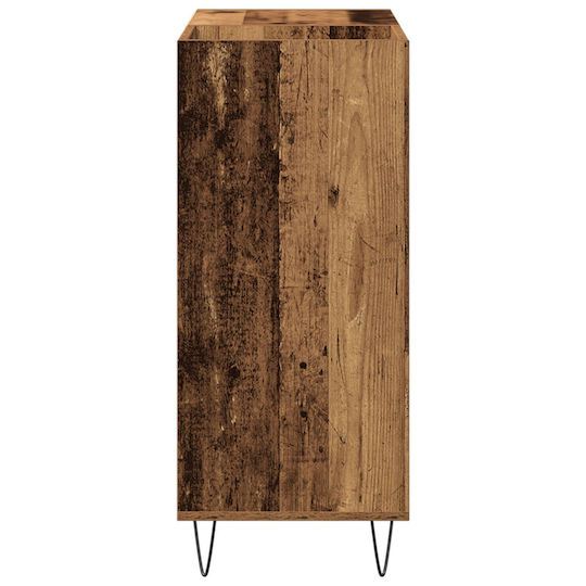 vidaXL Oak Hi-Fi Furniture Black 38x84.5x90cm