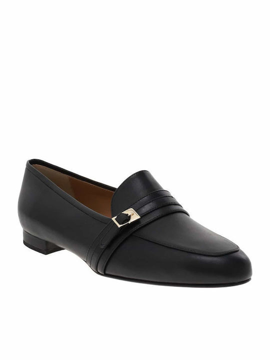 Δερμάτινα Γυναικεία Loafers σε Μαύρο Χρώμα