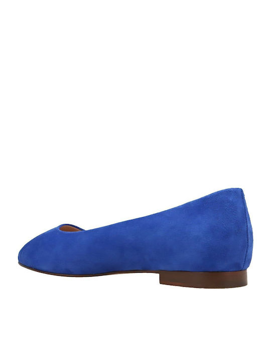 Leder Damen Ballerinas Blaue