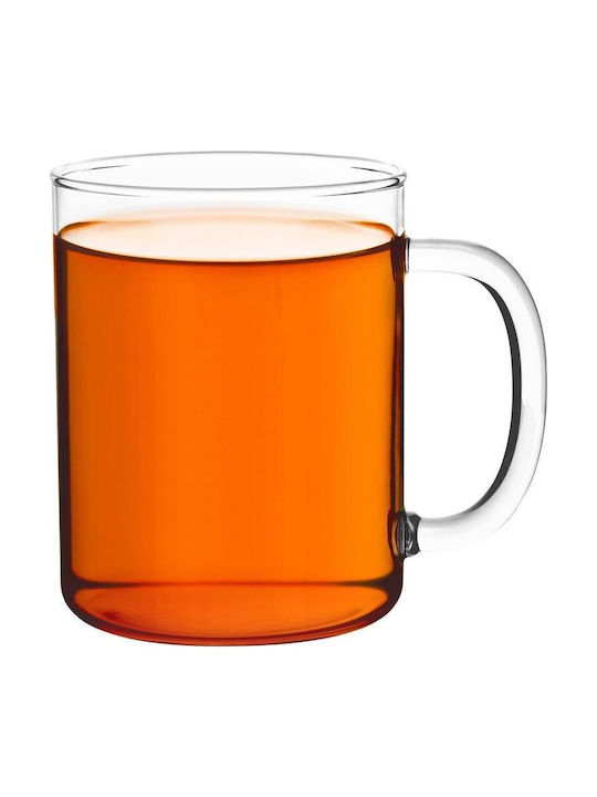 Termisil Mug Glass Transparent 400ml 3pcs