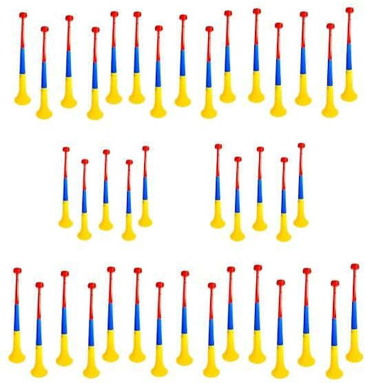 Set 40 Tricolor Vuvuzelas Stadionhörner Partys Events