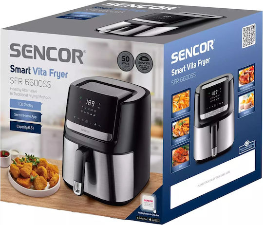 Sencor Еър Фрайър с Wi-Fi 6.5лт Черен SFR 6600SS