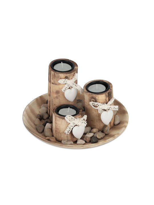 Set 3 Candle Holders White Natural Dimensions 13 X 21.5 Cm Relaxdays Set 3 Candle Holders White Natural Dimensions 13 X 21.5 Cm Relaxdays