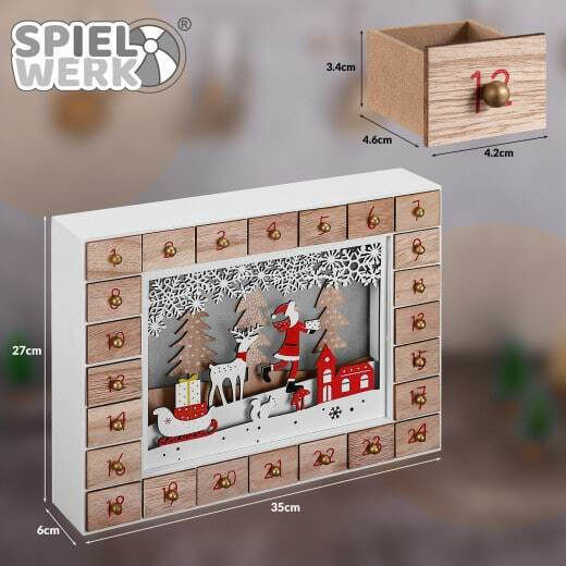 Calendar Advent Cutie Muzicală DIY Din Lemn