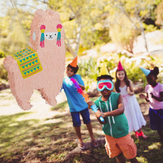 Pinata În Formă de Llama Pentru Dulciuri Jucărie Mexicană Pentru Petrecere Copii Cu Agățat De Tavan Dimensiune 50 X 30 Cm