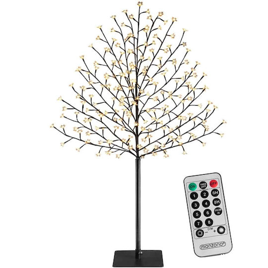 cu lumină LED Decorațiune de Crăciun Metalic Brad Cireșe Aspect natural 220cm. Exterior Burgundy