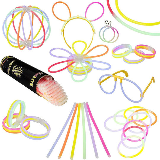 Hotlite Set Colorful Glow Sticks 100 Pieces 20 Cm