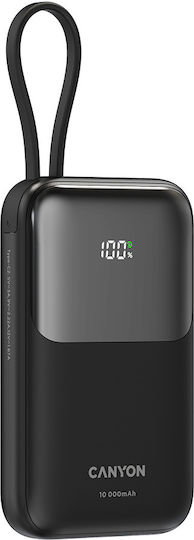 Canyon OnPower 101 10000mAh 22.5W με Θύρα USB-A και Θύρα USB-C Power Delivery Μαύρο