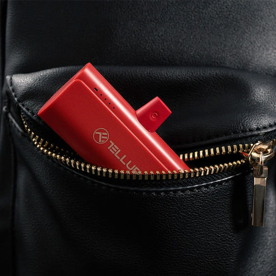 Tellur PD202 Power Bank 5000mAh 18W Power Delivery / Quick Charge 3.0 Κόκκινο