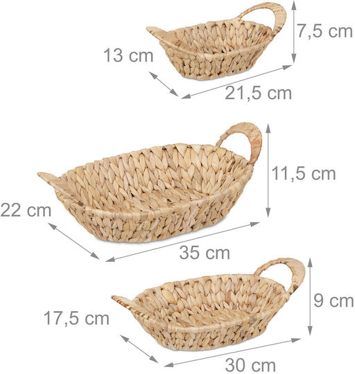 Relaxdays Storage Baskets Wicker Light Brown