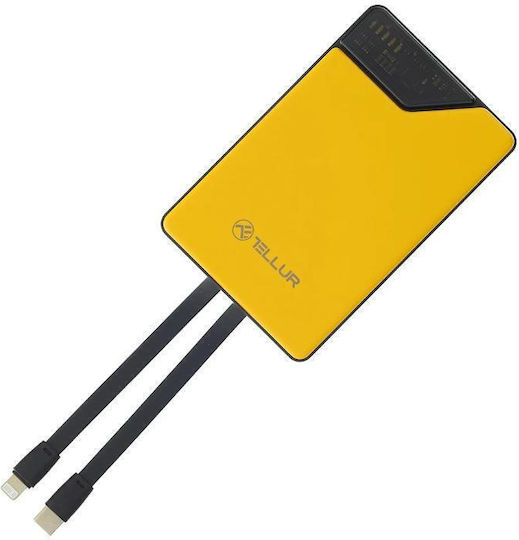 Tellur Външна батерия 10000mAh със Захранване с висока мощност / Бързо зареждане, Жълта