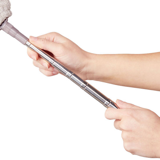 Telescopic Rod Support Relaxdays Dimensions 63 115 Cm 3 Covers Included Gray