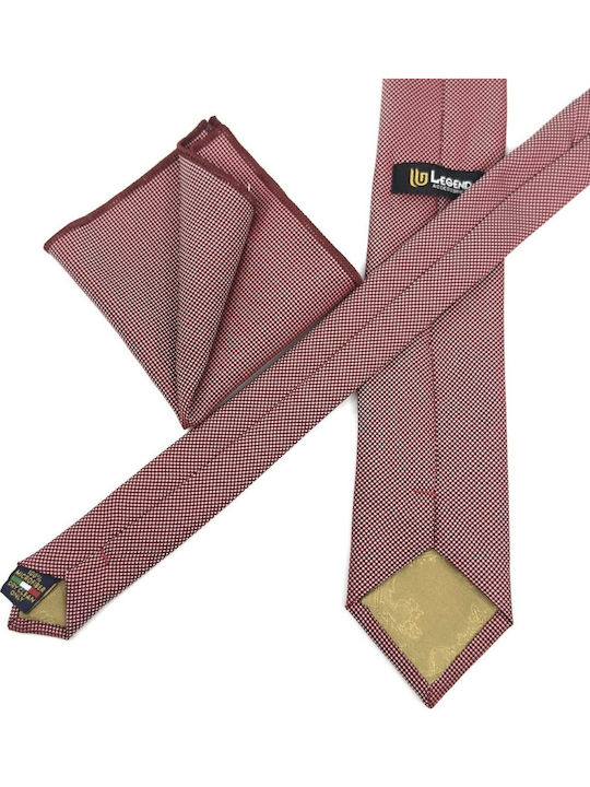 Legend Accessories Σετ Ανδρικής Γραβάτας με Σχέδια σε Ροζ Χρώμα