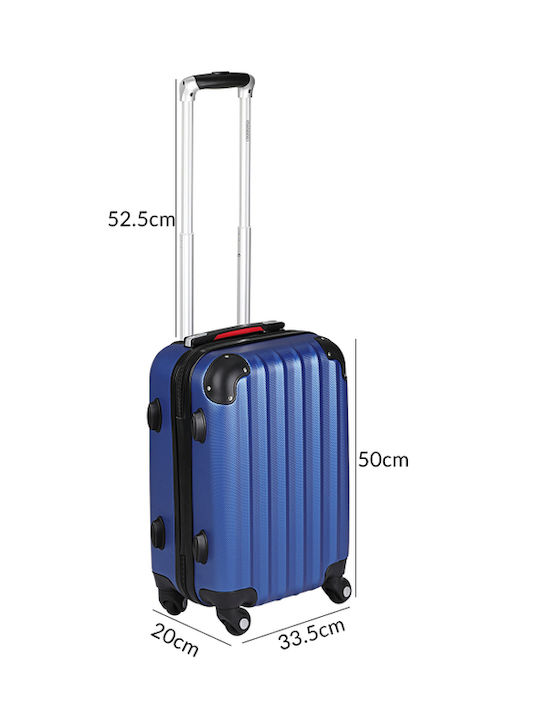 Troler de cabină Monzana Baseline 33,5 X 20 X 50 cm 4 roți rotație 360 de grade ABS albastru