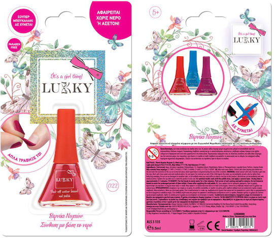 Lukky Cosmetics Toys Confetti Series Red Plain Kinder-Nagellack Rot