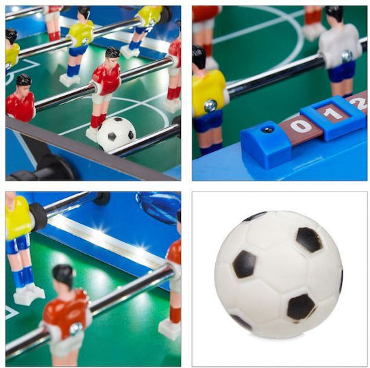 Relaxdays Mini Masă de Fotbal Copii LED-uri 11 x 51 x 51 cm