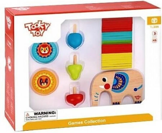 Tooky Toys Wooden Fishing Game Elephant for 3+ Years (Miscellaneous Designs)