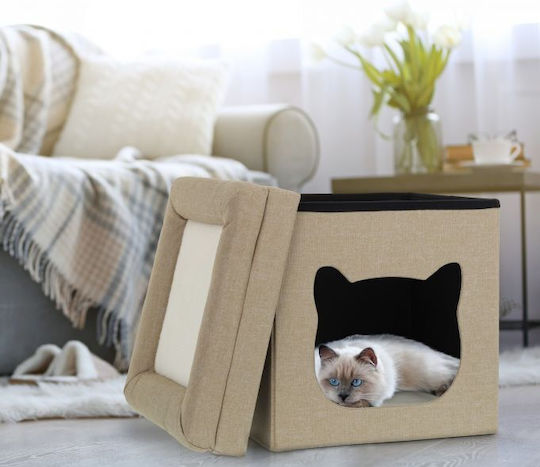 Two-story Cat House Relaxdays 44 X 40 X 40cm Mdf Brown White