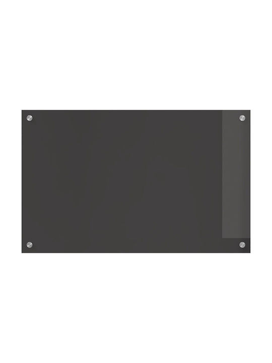 vidaXL Spătar Rectangular din Sticlă Gri Închis 80x50x0.6cm 42001242