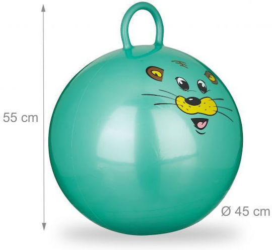 Relaxdays Bucket Handles Green 55x45cm Indoor Outdoor Use