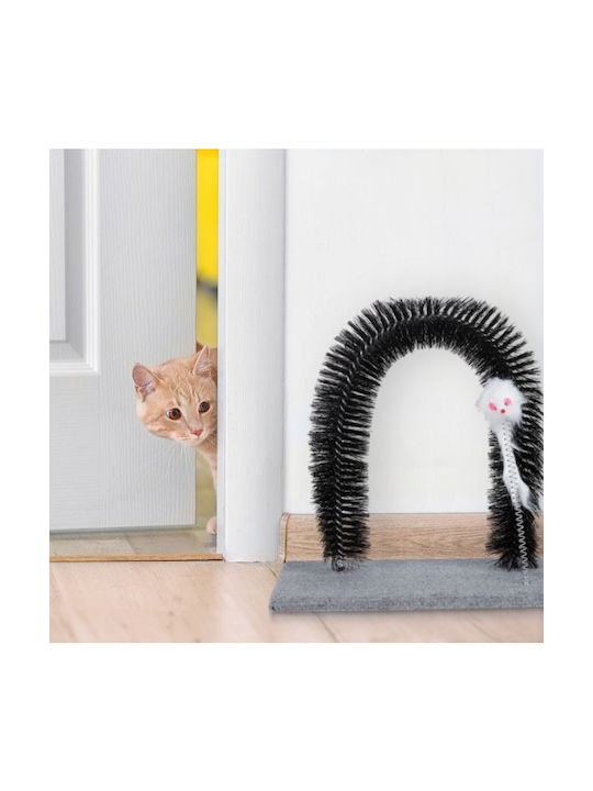 Kratz- und Massagebogen Katzen Relaxdays Spielzeugmaus