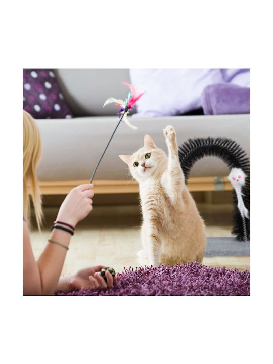 Kratz- und Massagebogen Katzen Relaxdays Spielzeugmaus