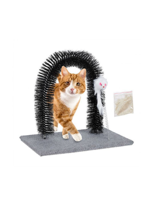 Kratz- und Massagebogen Katzen Relaxdays Spielzeugmaus