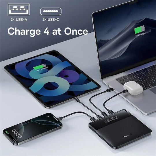 Baseus Blade H1 Lite Power Bank 20000mAh 100W με 2 Θύρες USB-A και 2 Θύρες USB-C Power Delivery / Quick Charge 3.0 / Quick Charge 4.0 Μαύρο