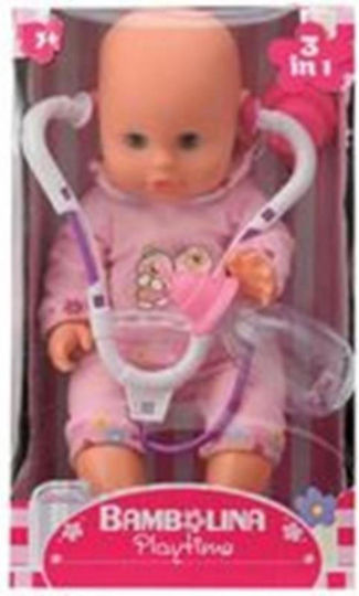 Just Toys Bambolina Baby Doll Set Amore 3 in 1 Drink & Wet for 2 Plus Years 33 cm