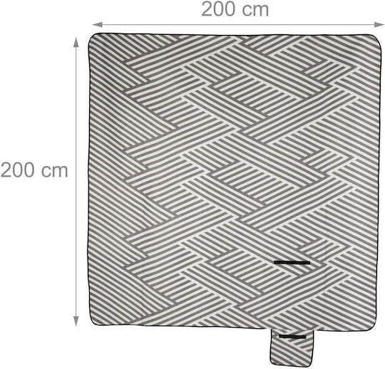 Relaxdays Picnic Blanket 200x200cm in White Color