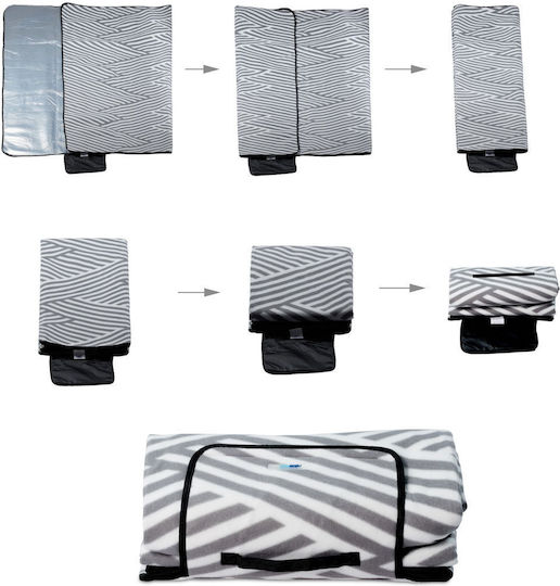 Relaxdays Picnic Blanket 200x200cm in White Color