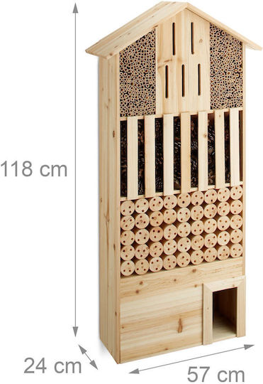 Adăpost Natural pentru Insecte și Arici din Lemn de Bambus 118 X 57 X 24 Cm