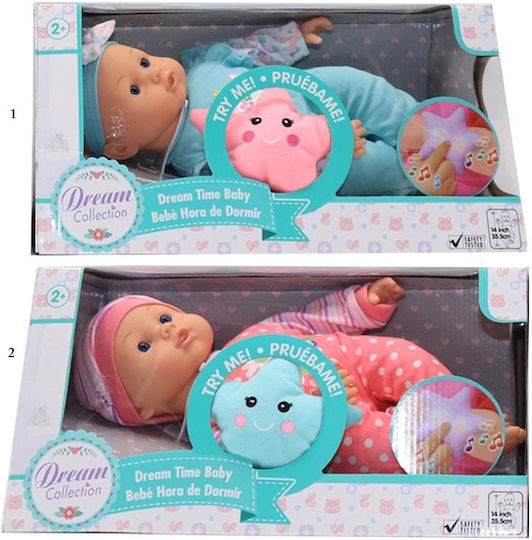 Snainter Baby Doll Baby with Star for 2+ Years 35 cm