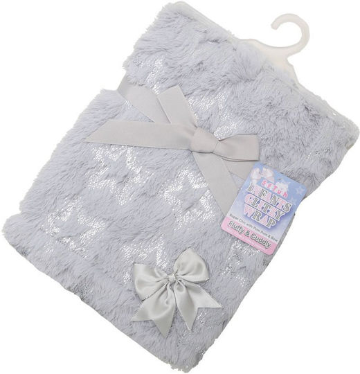 Soft Touch Blanket Nursery Swaddling Blankets Stars Gray 75x100cm