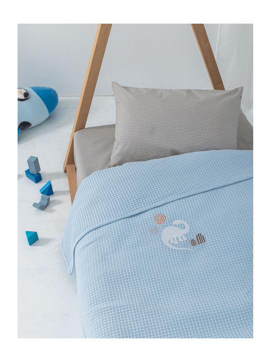 Palamaiki Blanket Nursery Swaddling Blankets Waffle Blue Blue 80x110cm